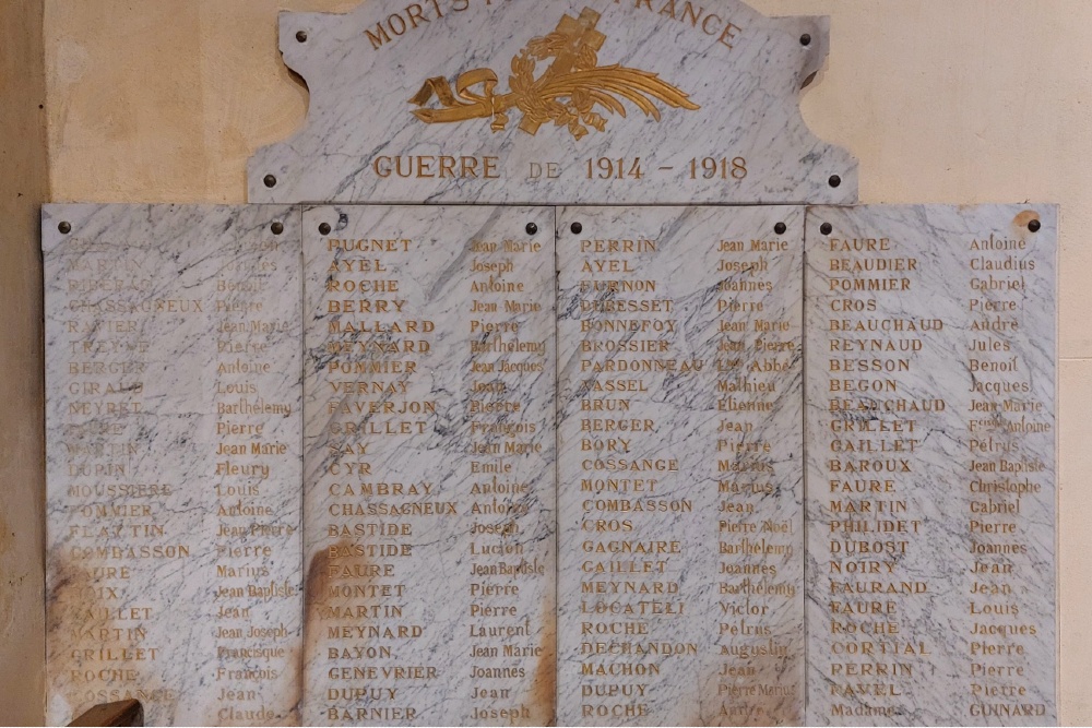 War Memorial Saint-Marcellin-en-Forez Church #4