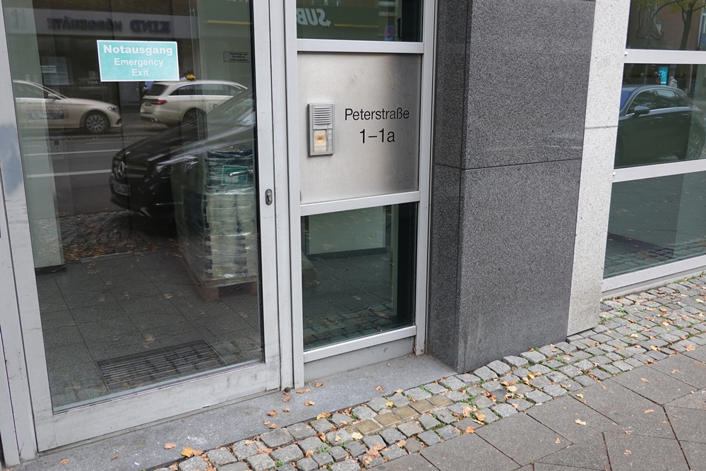 Stumbling Stones Peterstraße 1 #2