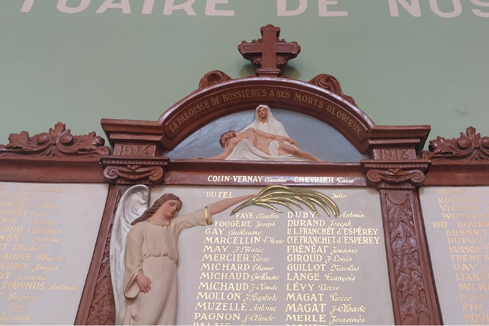 War Memorial  Bussierès Church #8