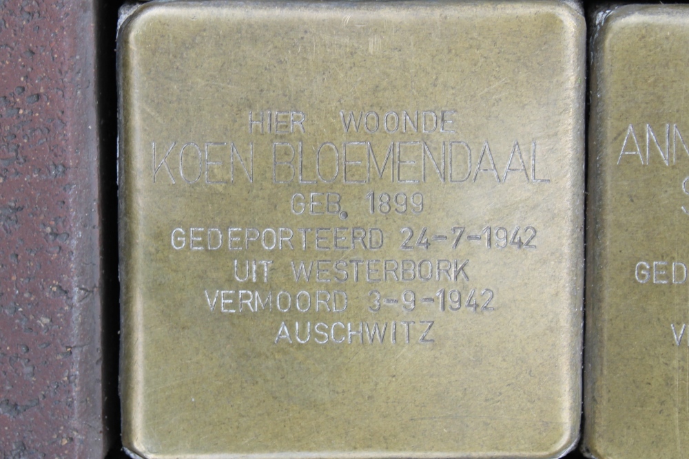 Stumbling Stones head of the of the Leeuwenstraat (former Achterom11) #2