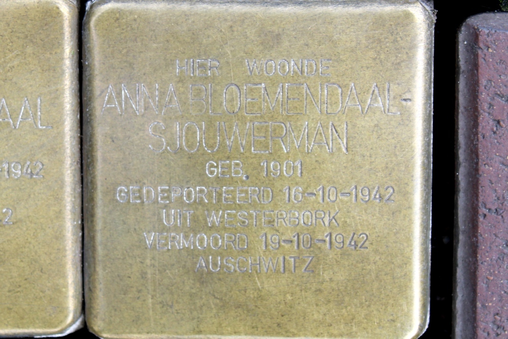 Stumbling Stones head of the of the Leeuwenstraat (former Achterom11) #3