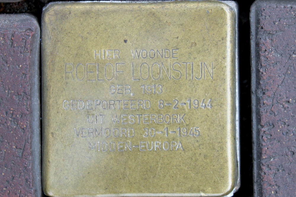 Stumbling Stones head of the of the Leeuwenstraat (former Achterom 12d) #4