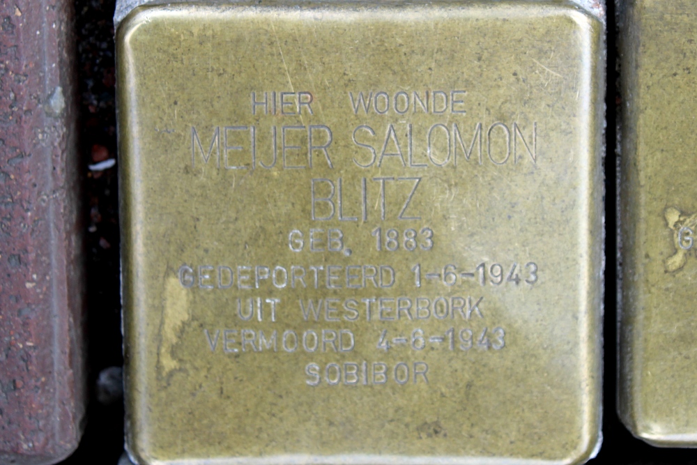 Stumbling Stones head of the of the Leeuwenstraat (former Achterom 42) #2