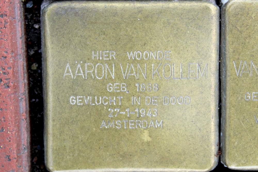 Stumbling Stones head of the of the Leeuwenstraat (former Achterom 44) #2