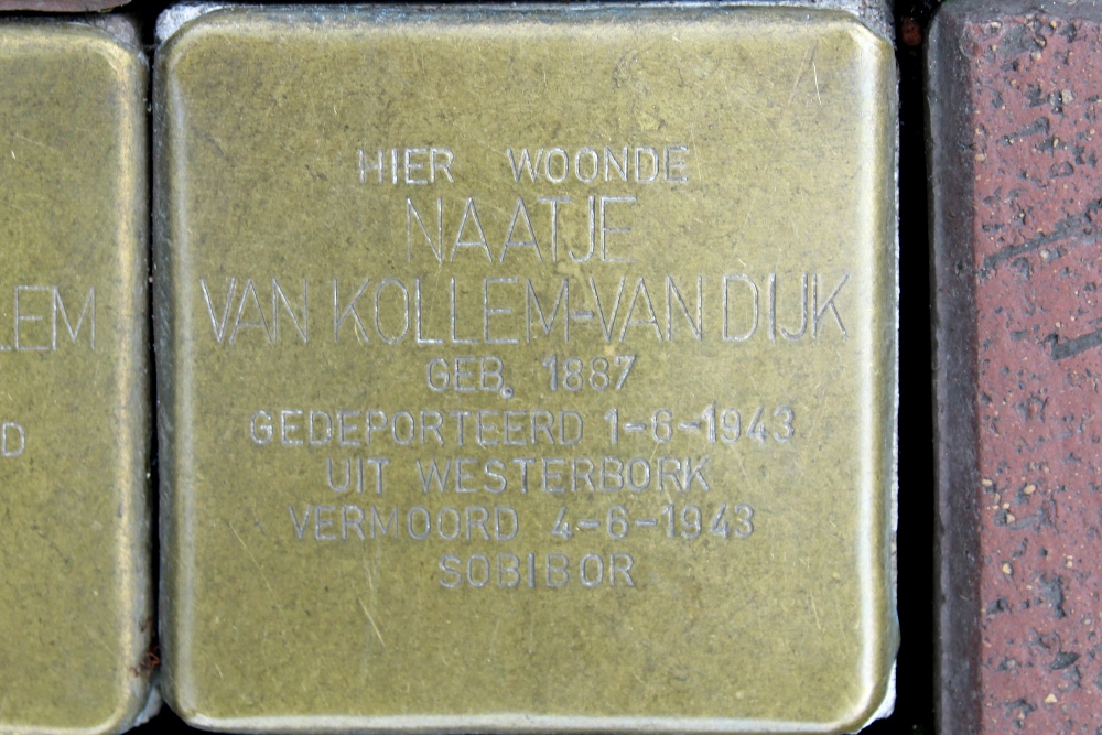 Stumbling Stones head of the of the Leeuwenstraat (former Achterom 44) #3