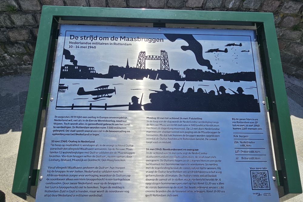 Informatiebord 'De Strijd om de Maasbruggen'  #2