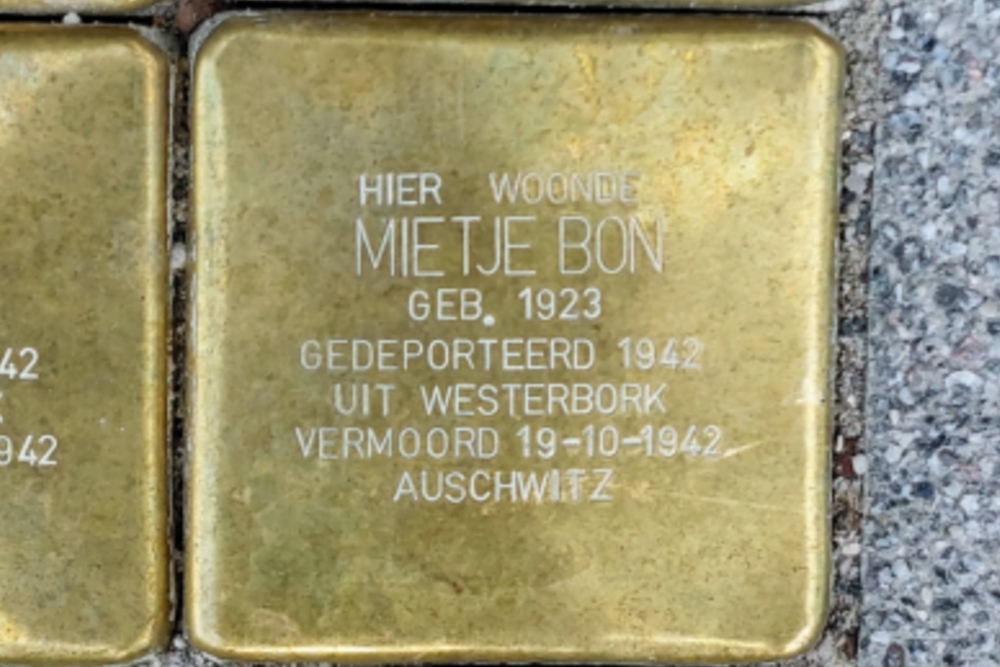 Stolpersteine Erasmusstraat 21a #5