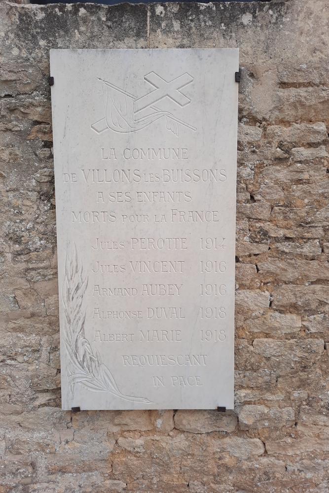 Oorlogsmonument Villons-Les-Buissons #2
