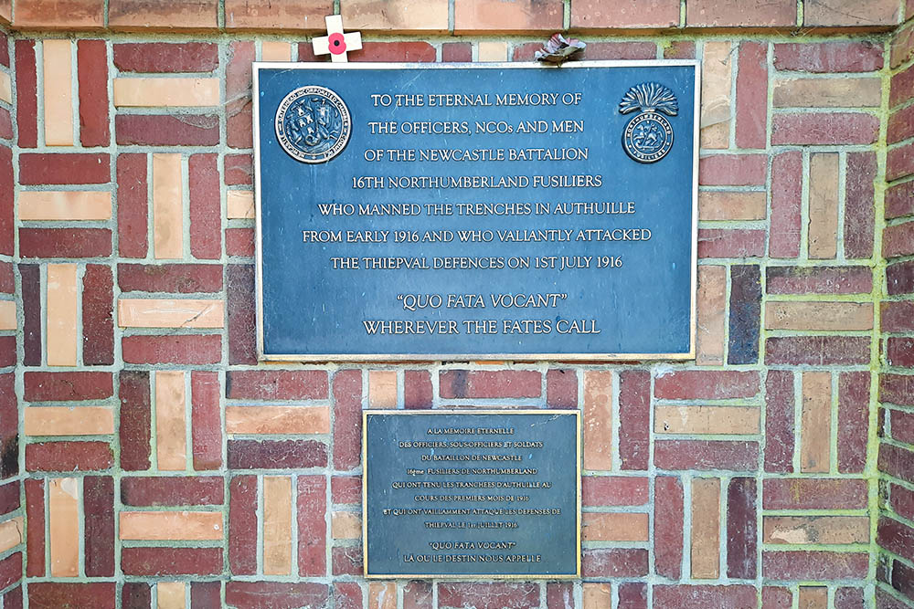Gedenkteken 16th Newcastle Battalion #1
