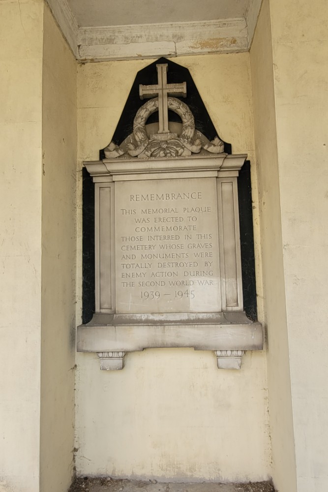 Memorial Bomb Damage Kensal Green