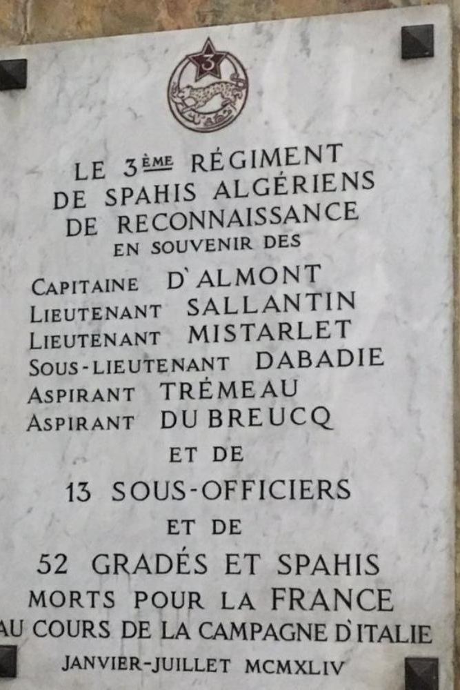 Memorial 3ème Régiment de Spahis Algériens #1