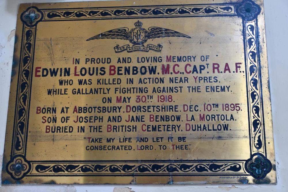 Plaquette Edwin Louis Benbow