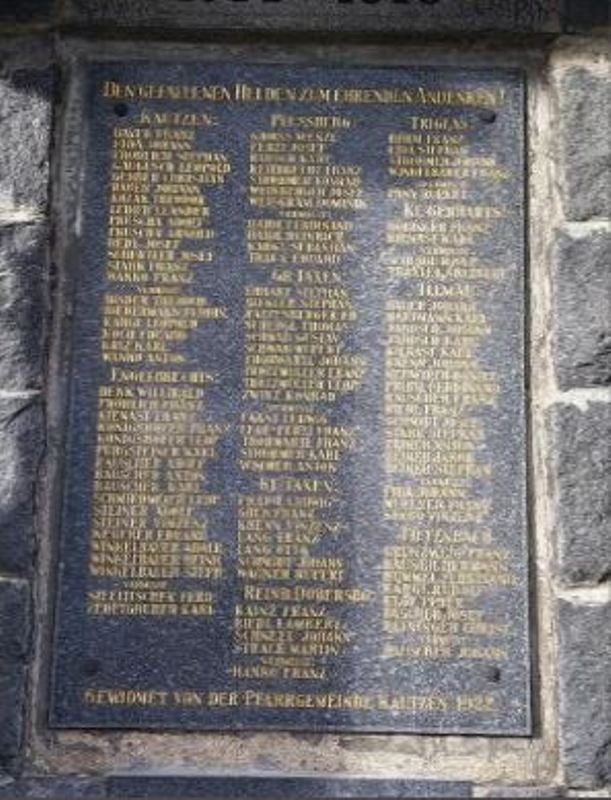 World War I Memorial Kautzen