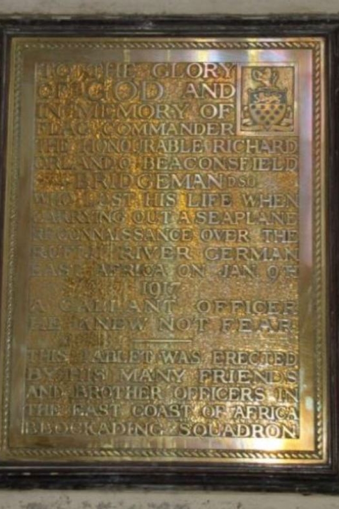 Plaquette Flag Commander Richard Orlando Beaconsfield Bridgeman