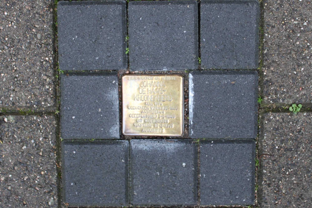 Stolperstein Huygensstraat 15 #1