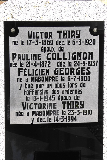 Belgisch Oorlogsgraf Mabompré #3