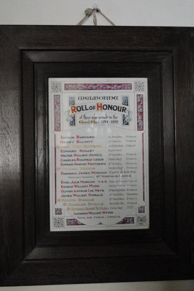 Roll of Honour Welborne