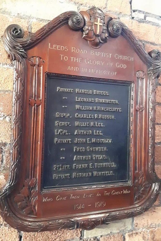 War Memorial Leeds Road Baptist Chapel #1