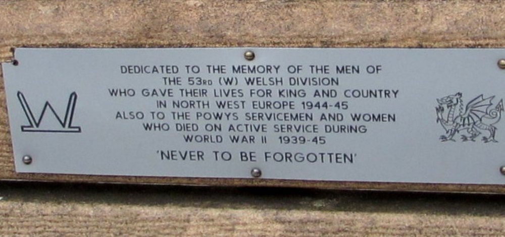 Remembrance Bench 53rd (W) Welsh Division #2