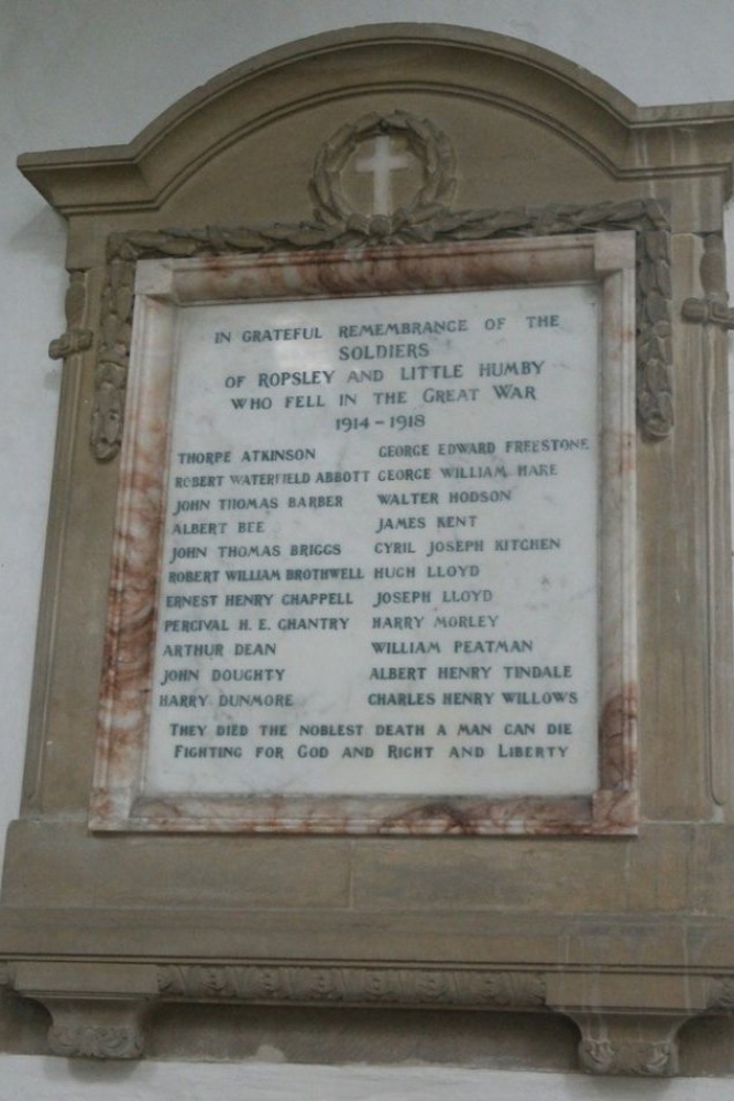 War Memorial Ropsley and Little Humby #1