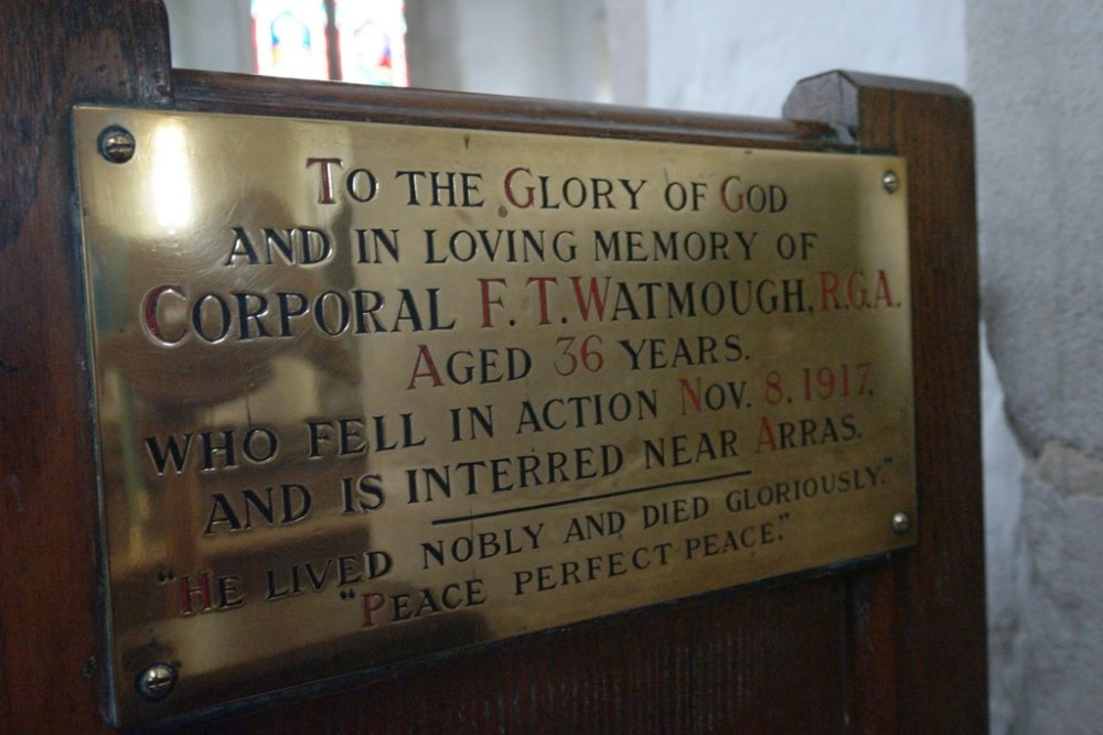 Plaque Corporal F.T. Watmough #1