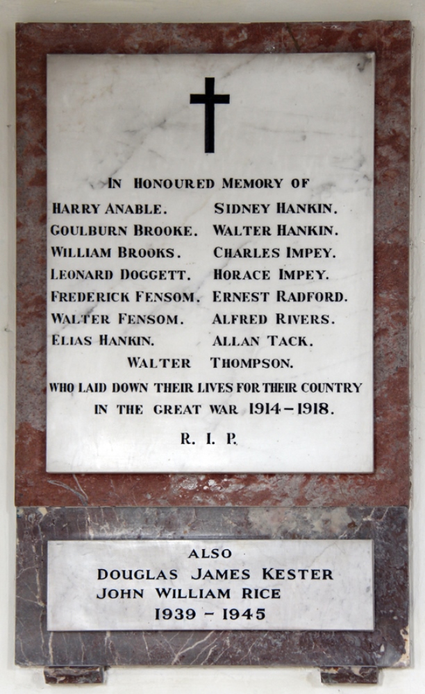 Oorlogsmonument Dry Drayton