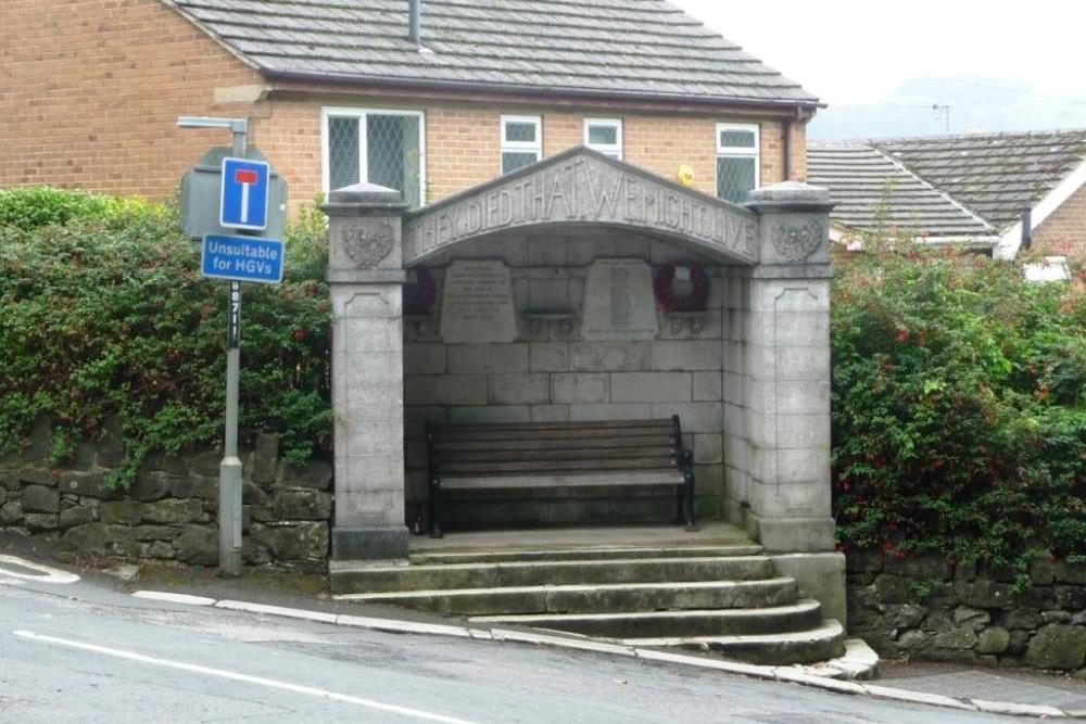 Oorlogsmonument Bolehill en Steeple Grange