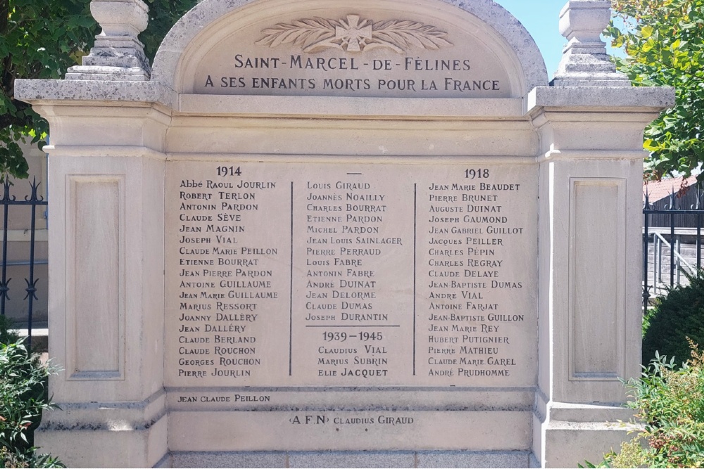 Oorlogsmonument Saint-Marcel-de-Félines #2