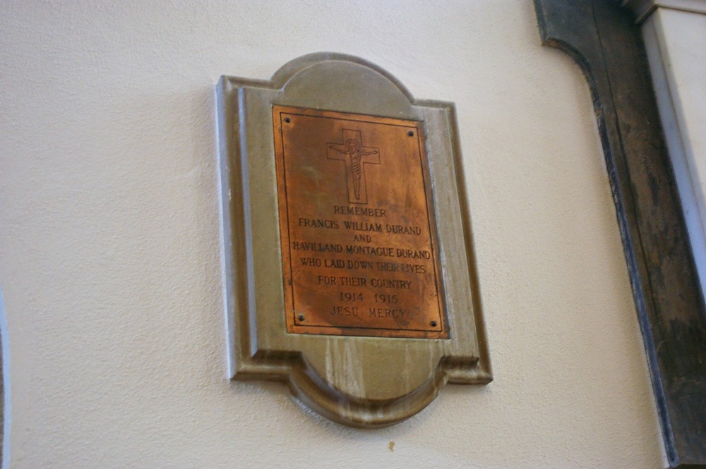 Plaque Francis William and Havilland Montague Durand #1