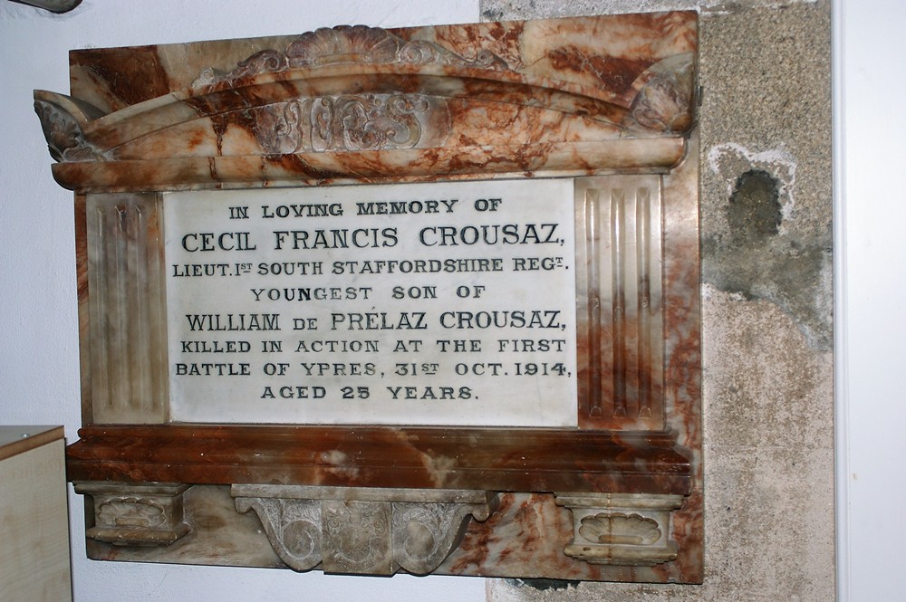 Memorial Lt. Cecil Francis Crousaz #1