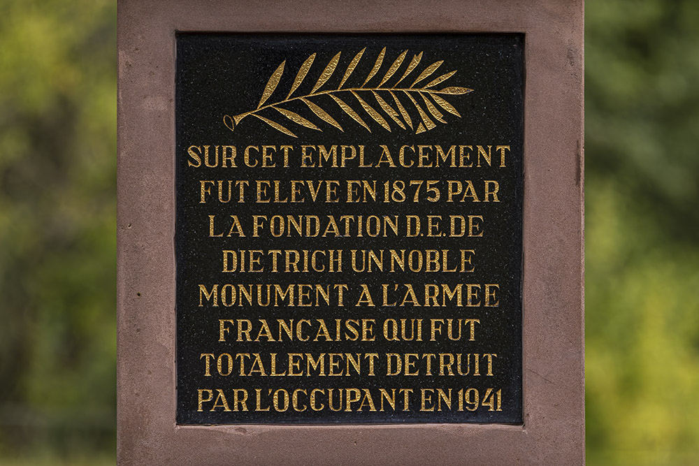 Memorial stone for French Mausoleum #5