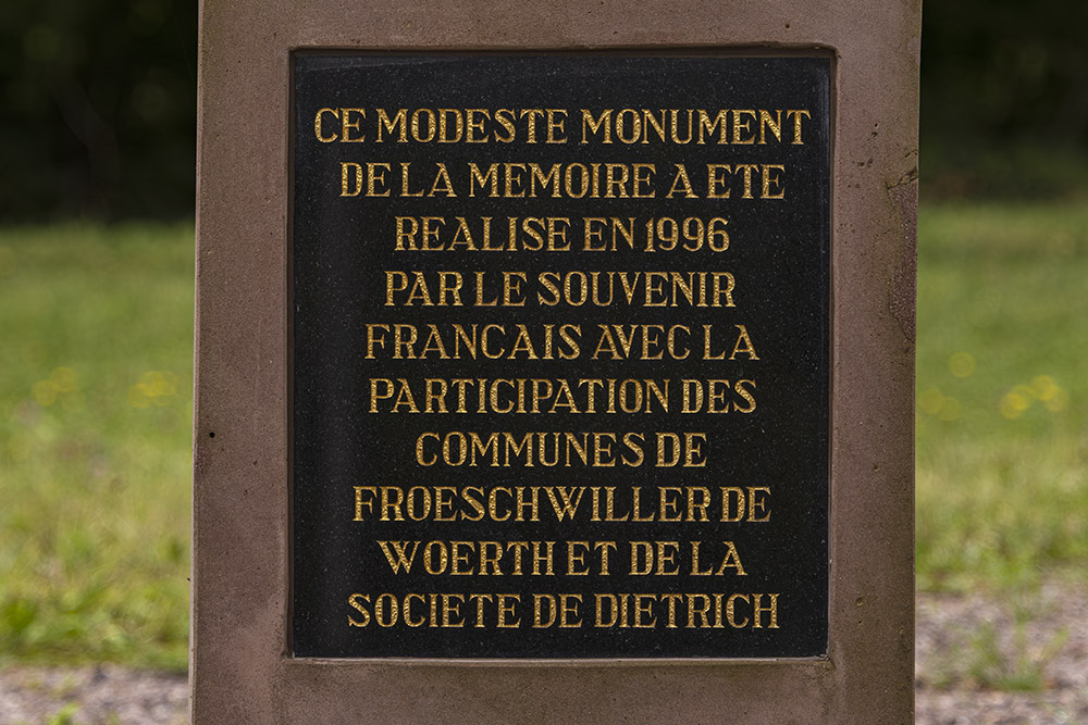 Memorial stone for French Mausoleum #6