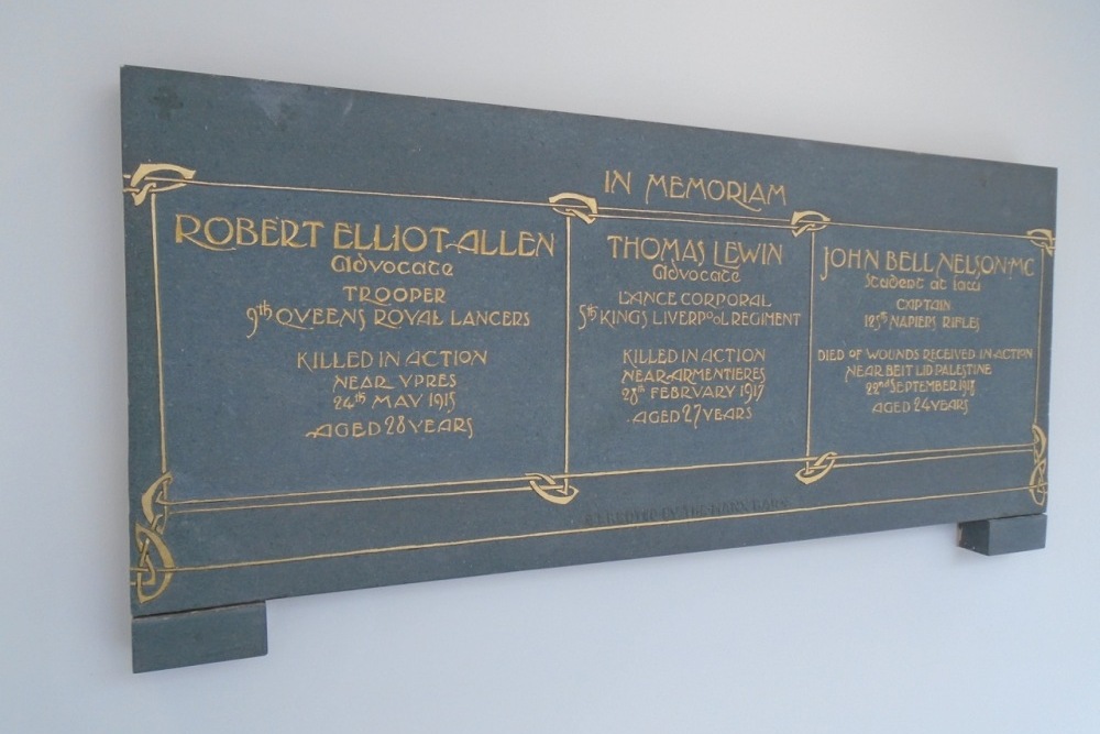 Oorlogsmonument Manx Bar Association #1