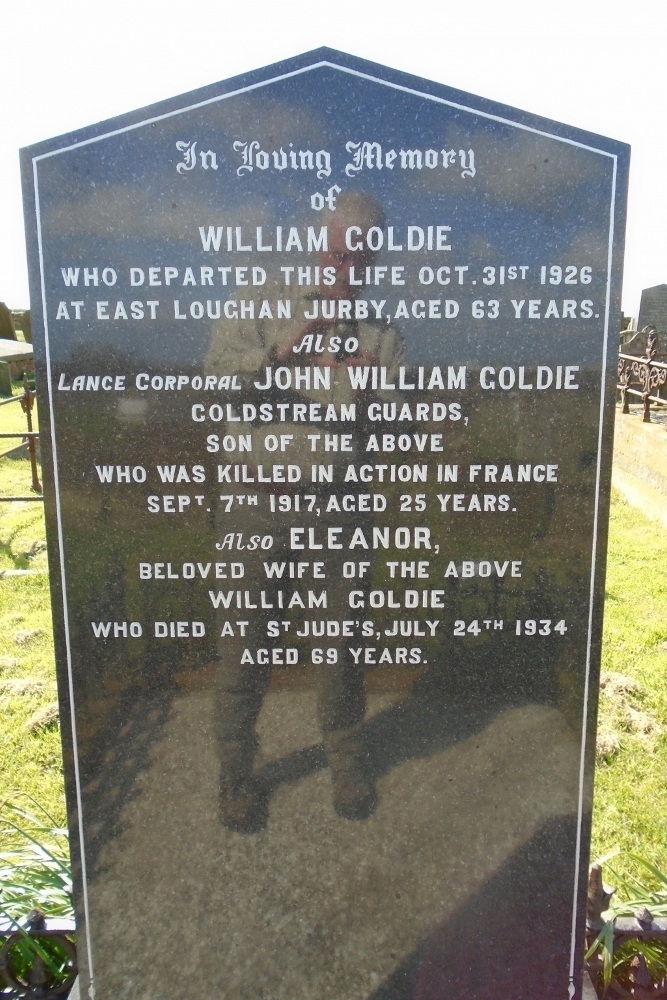 Herdenkingstekst John William Goldie #1