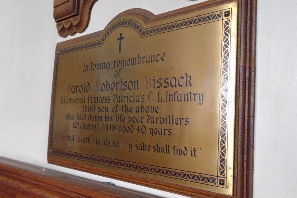 Plaquette Harold Robertson Kissack #1