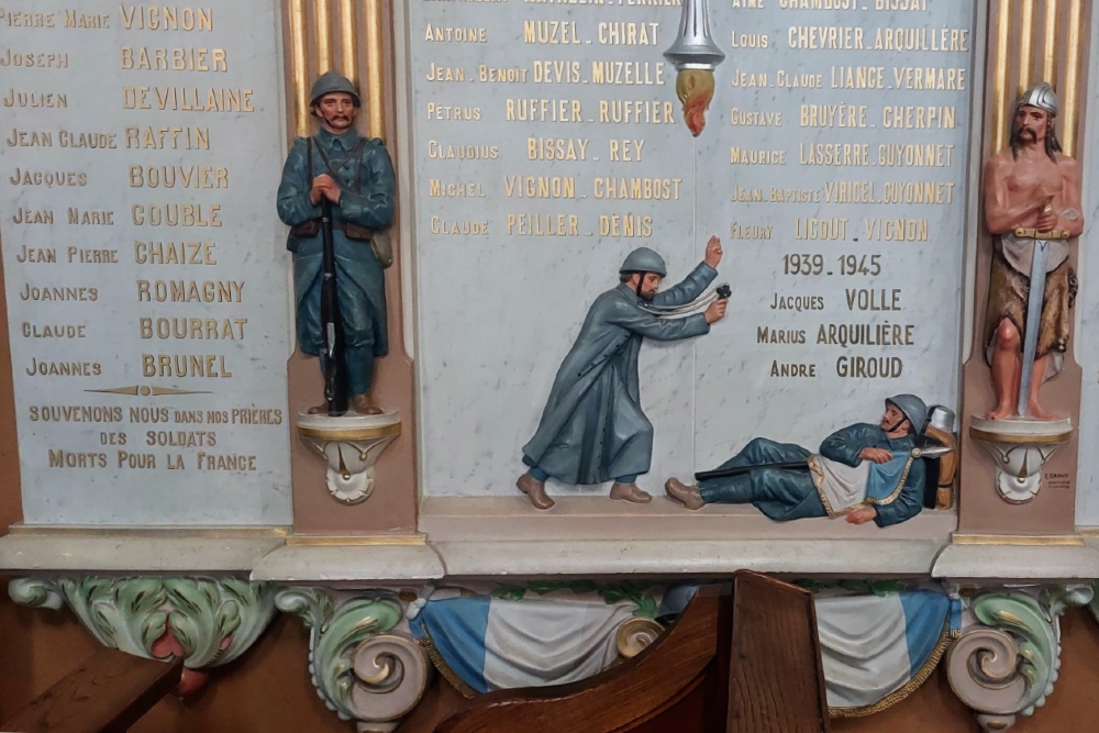 Oorlogsmonument in Kerk Sainte-Colombe-sur-Gand #3