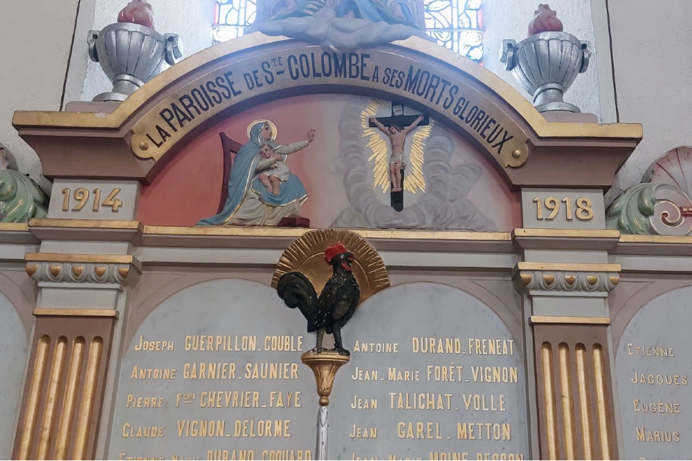 Oorlogsmonument in Kerk Sainte-Colombe-sur-Gand #4