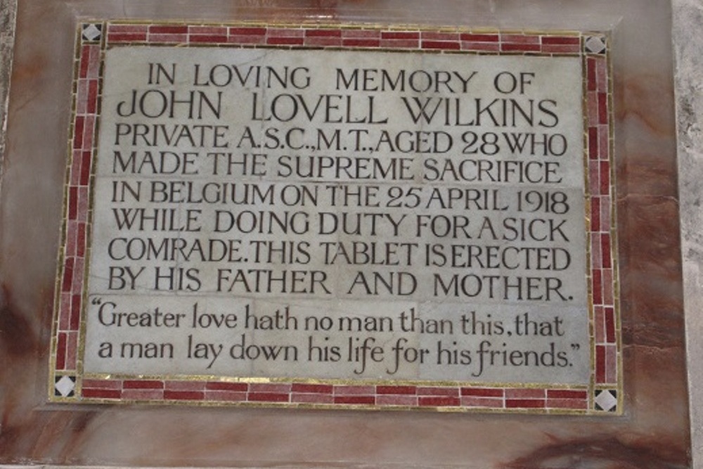 Memorial Pvt. John Lovell Wilkins