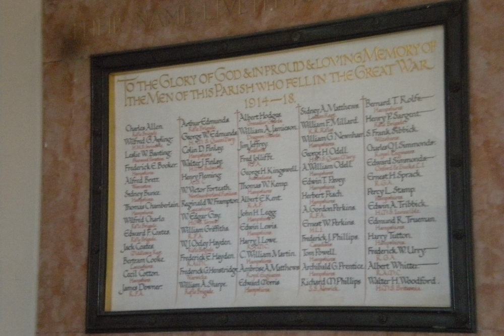 War Memorial St. Paul’s Church of England Church