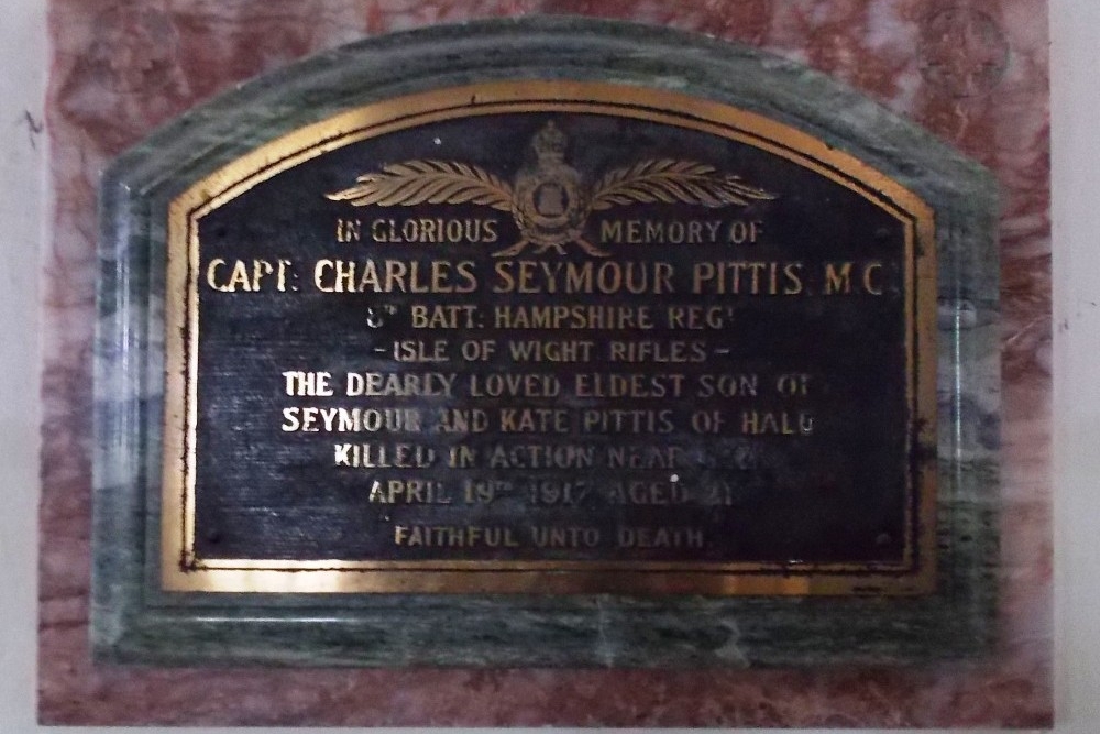 Memorial Captain Charles Seymour Pittis MC #1