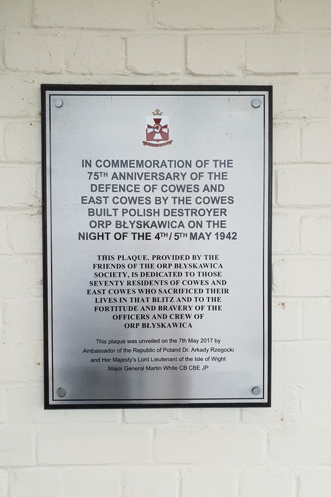 Memorial 75th Anniversary of the Defence of Cowes #1