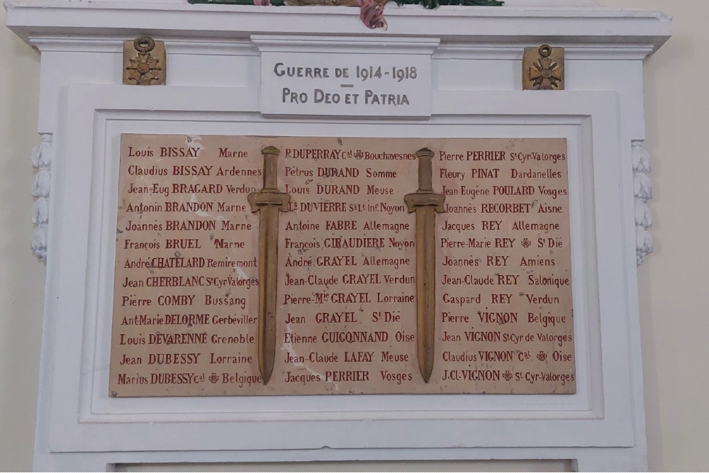 War Memorial  Saint-Cyr-de-Valorges Church #1