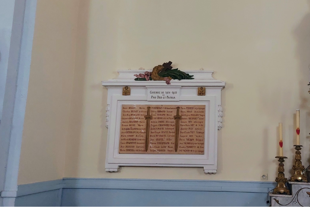 War Memorial  Saint-Cyr-de-Valorges Church #2