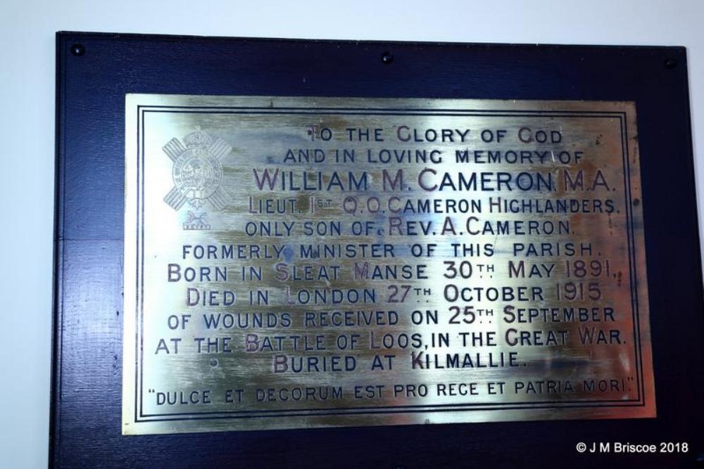 Memorial Lt. William M. Cameron #1