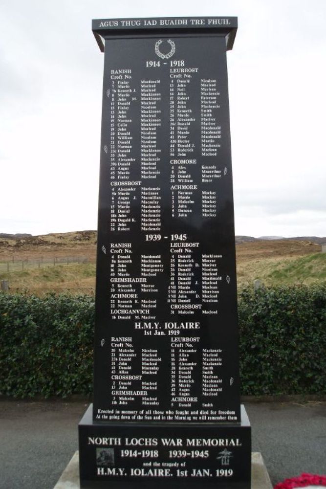 Oorlogsmonument North Lochs