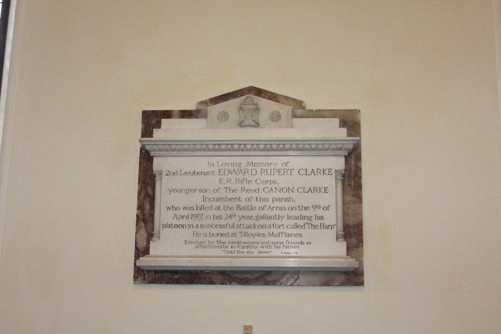 Memorial 2nd Lt. Edward Rupert Clarke #1