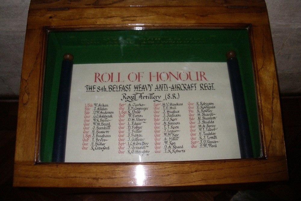 Oorlogsmonument 8th Belfast Anti Aircraft Regiment #1