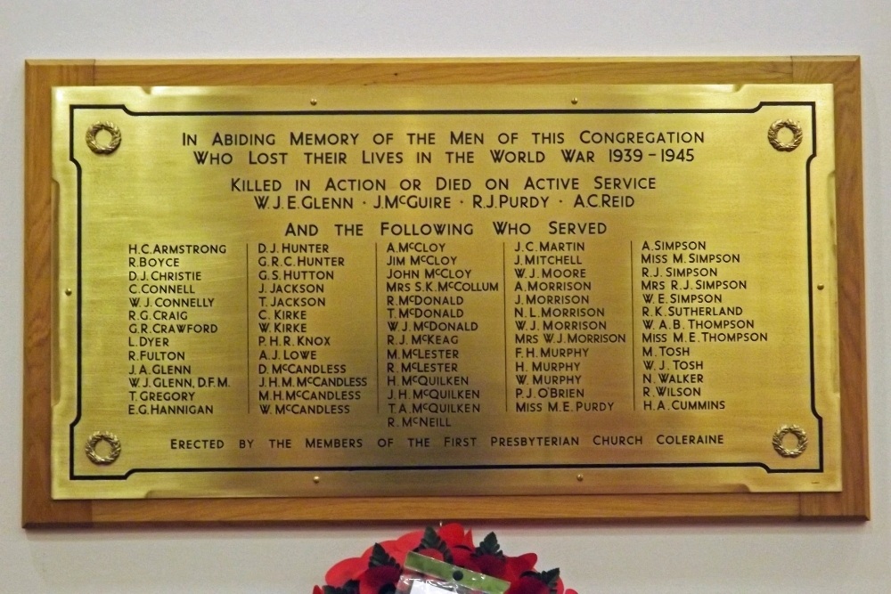 World War II Memorial First Presbyterian Church #1