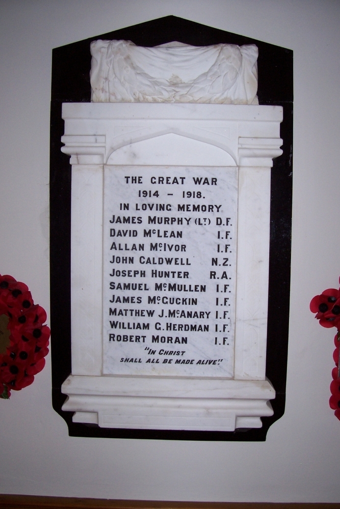 War Memorial Desertmartin Parish Church