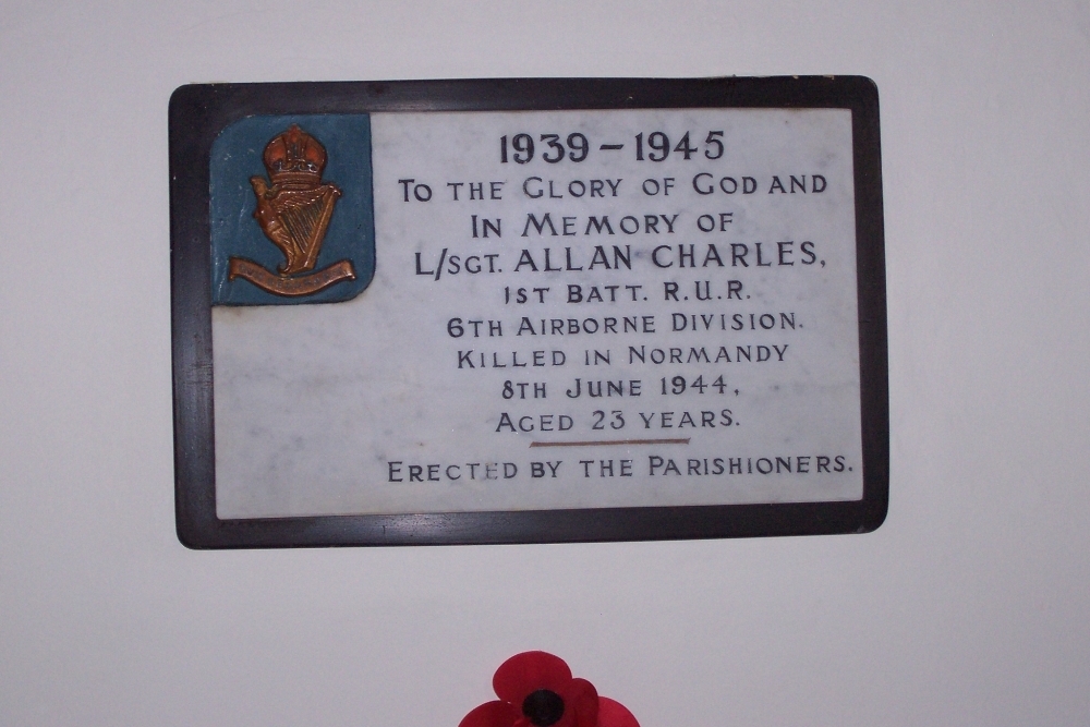 Memorial L/Sgt. Allan Charles